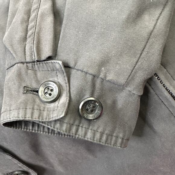 Mercedes Benz Logo Collection Mens L Jacket Black Pocket Zipper button Mock Neck - Picture 15 of 16